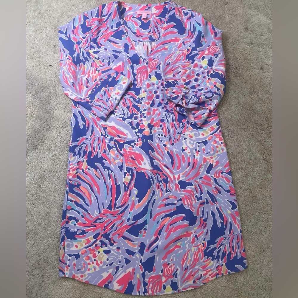 Lilly Pulitzer Pink and Purple Patterned Dress